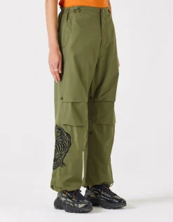 Original Snopants*Maharishi 4282 Duelling Tigers Embroidered Loose Snopants® Olive Og-107F