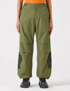 Original Snopants*Maharishi 4282 Duelling Tigers Embroidered Loose Snopants® Olive Og-107F