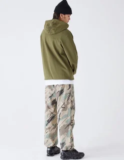 Hooded Sweats*Maharishi 4280 Duelling Tigers Embroidered Hooded Sweat Olive Og-107F