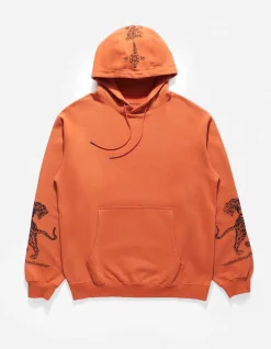 Hooded Sweats*Maharishi 4280 Duelling Tigers Embroidered Hooded Sweat Rust