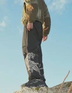 Original Snopants*Maharishi 4282 Duelling Tigers Embroidered Loose Snopants® Black