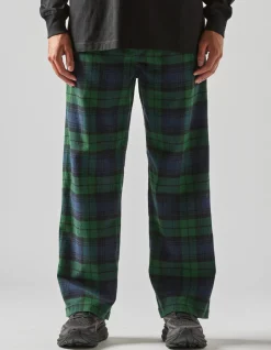 Track Pants*Maharishi 4613 Flannel Track Pants · Loose Fit Black