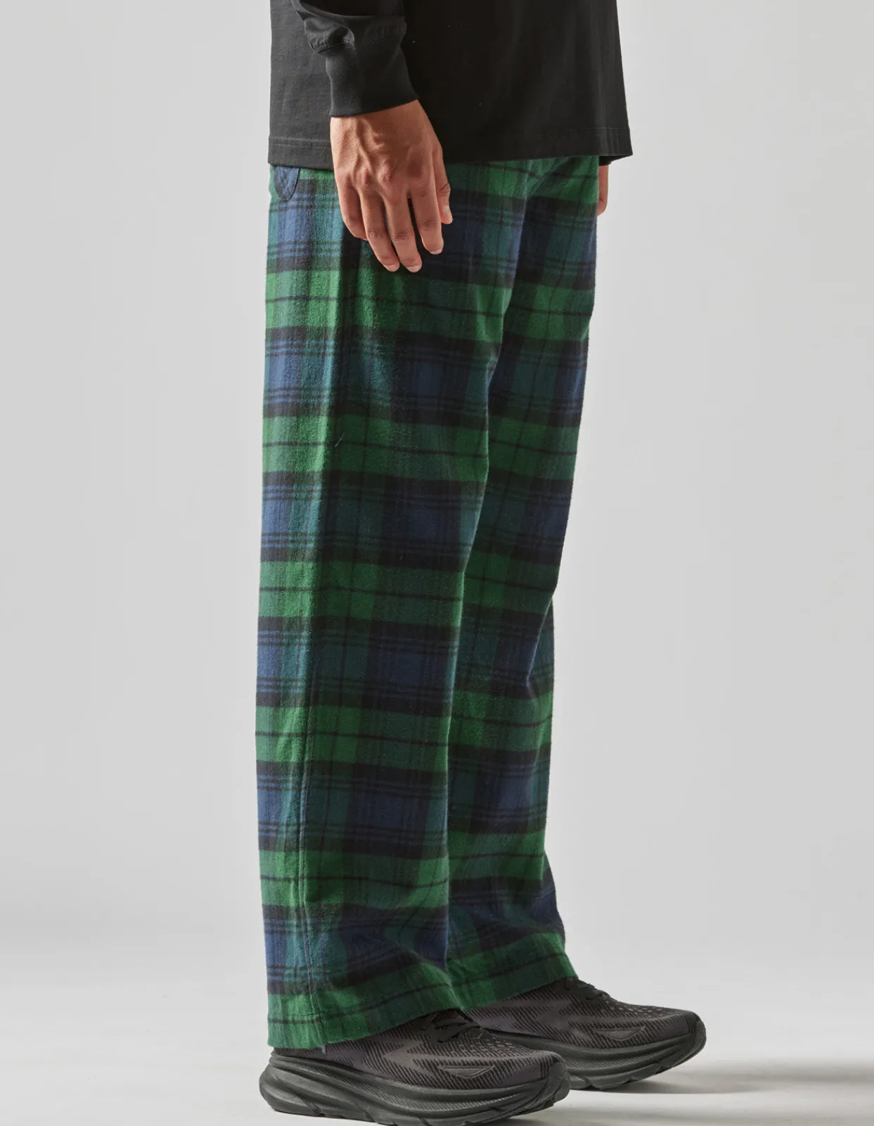 Track Pants*Maharishi 4613 Flannel Track Pants · Loose Fit Black