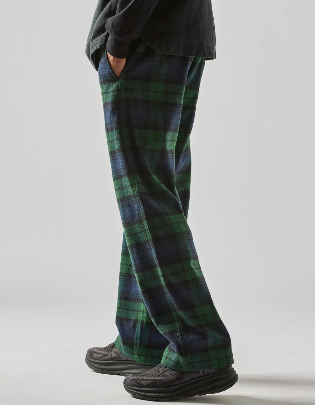 Track Pants*Maharishi 4613 Flannel Track Pants · Loose Fit Black