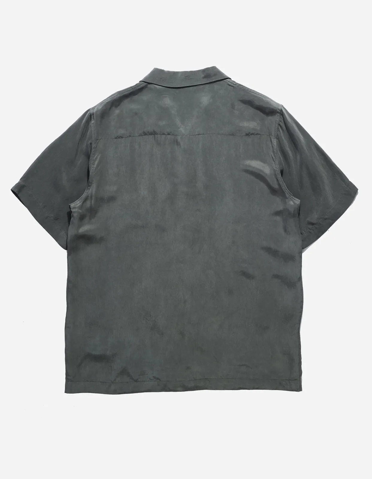 Shirts*Maharishi 4508 Flying Cranes Embroidered Shirt Charcoal