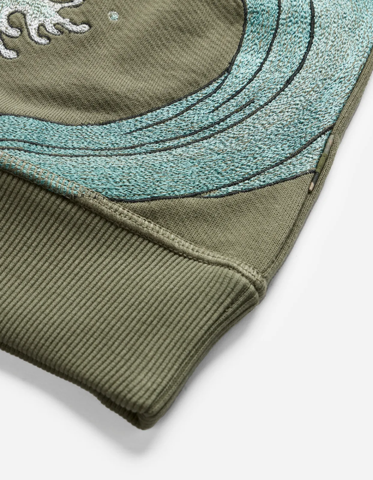 Crew Sweats*Maharishi 4505 Flying Peace Cranes Crew Sweat Olive Og-107F