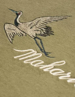 Short Sleeve T-Shirts*Maharishi 4507 Flying Peace Cranes T-Shirt Olive Og-107F
