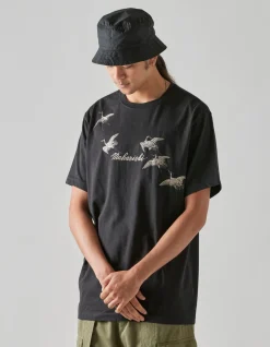 Short Sleeve T-Shirts*Maharishi 4507 Flying Peace Cranes T-Shirt Black
