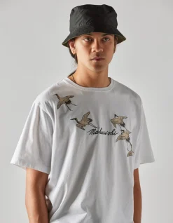 Short Sleeve T-Shirts*Maharishi 4507 Flying Peace Cranes T-Shirt White