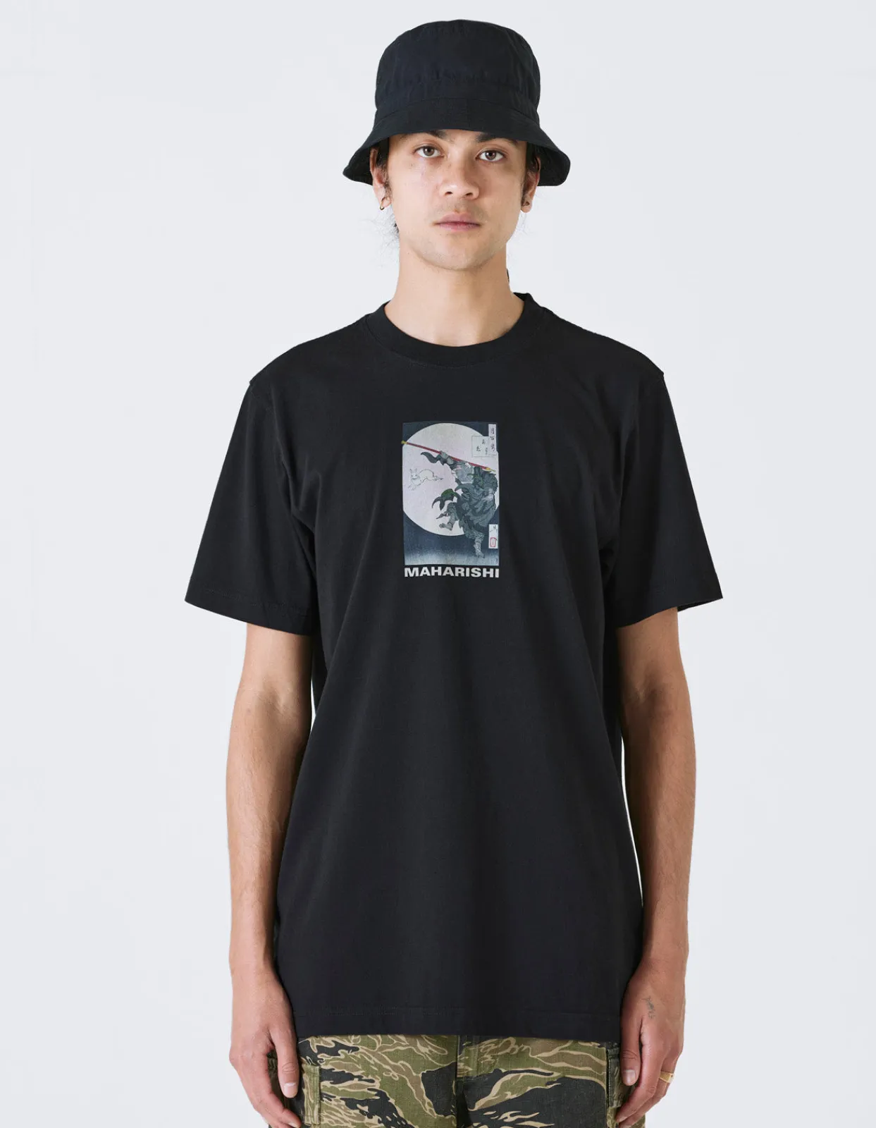 Short Sleeve T-Shirts*Maharishi 1008 Hare U0026 Monkey T-Shirt Black