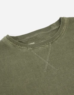 Crew Sweats*Maharishi 8011 Hemp Organic Crew Sweat Olive Og-107F