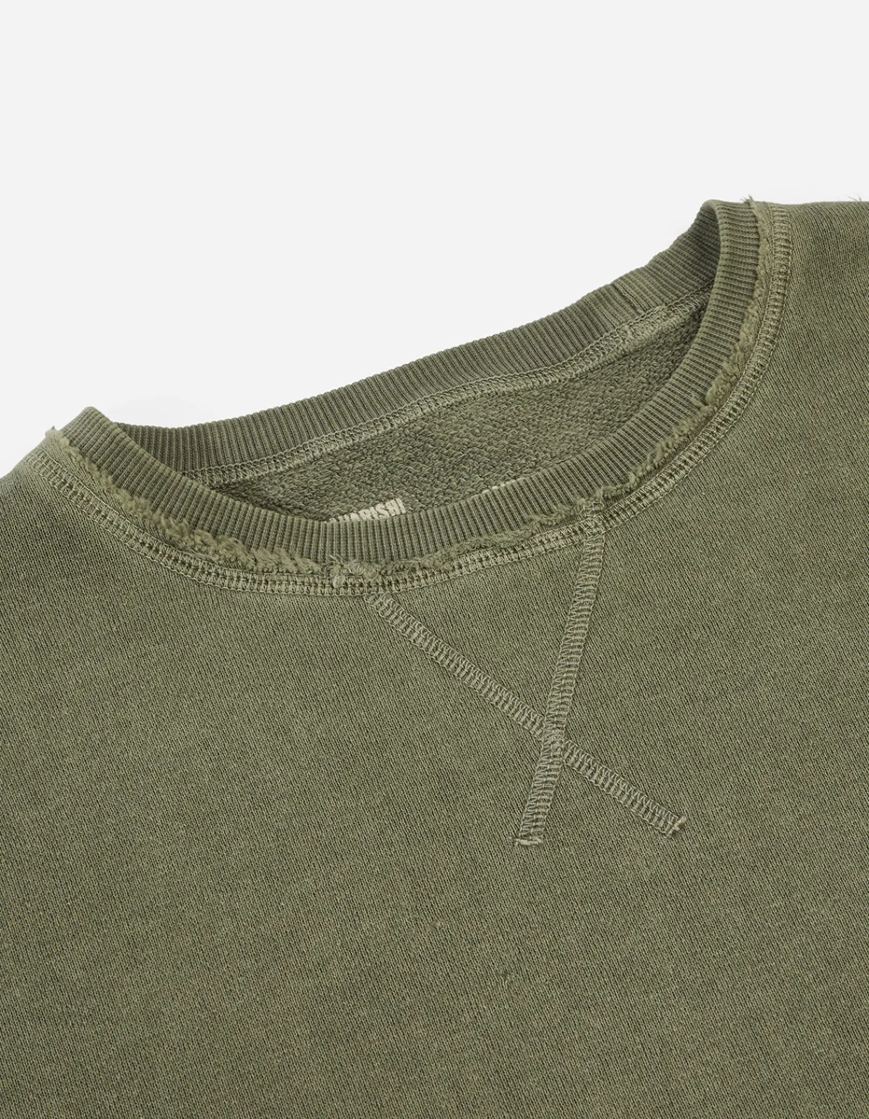 Crew Sweats*Maharishi 8011 Hemp Organic Crew Sweat Olive Og-107F