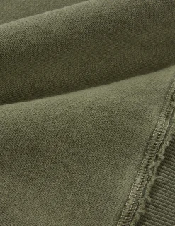 Crew Sweats*Maharishi 8011 Hemp Organic Crew Sweat Olive Og-107F