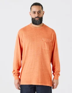 Long Sleeve T-Shirts*Maharishi 8010 Hemp Organic L/S Pocket T-Shirt Rust