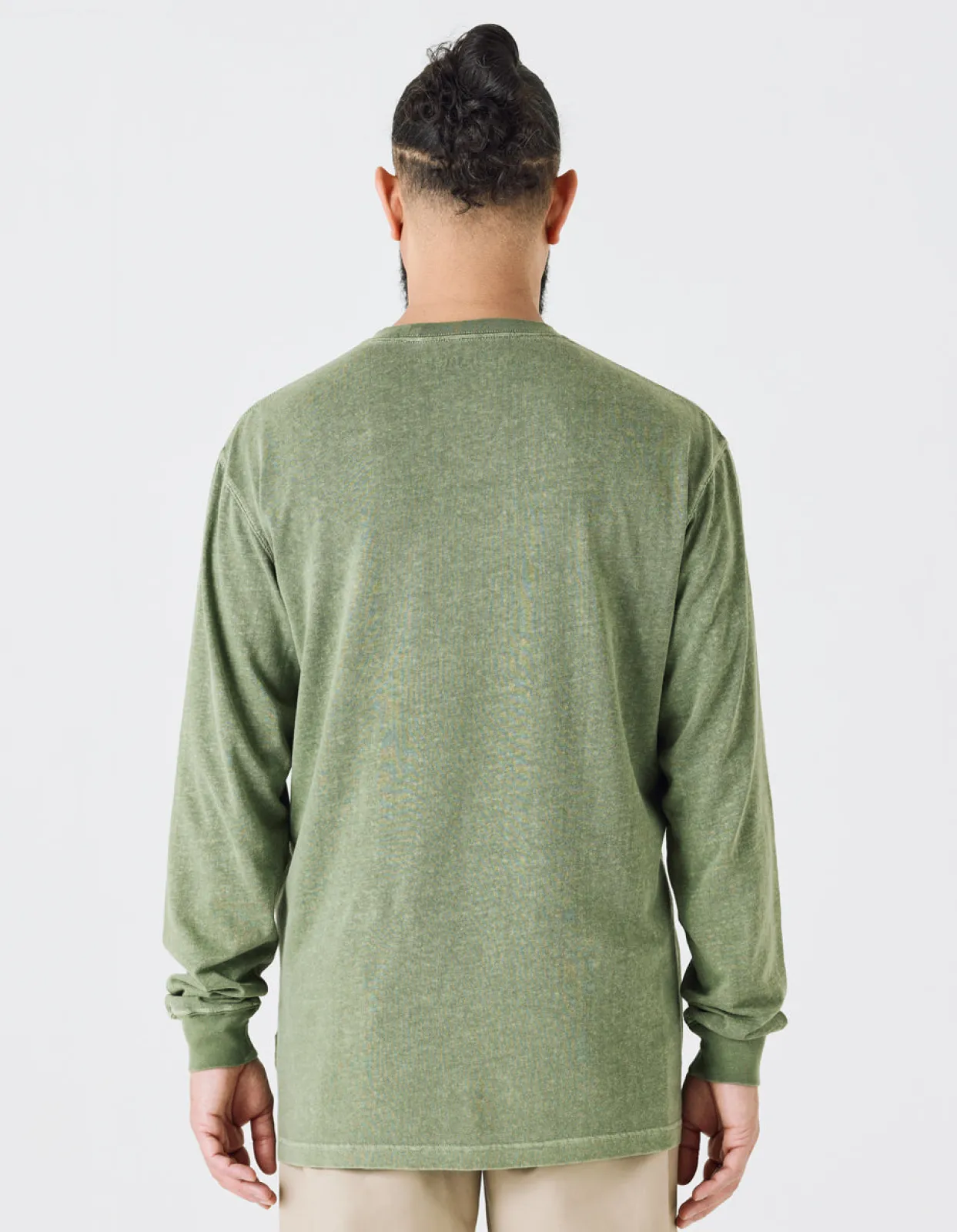 Long Sleeve T-Shirts*Maharishi 8010 Hemp Organic L/S Pocket T-Shirt Olive Og-107F