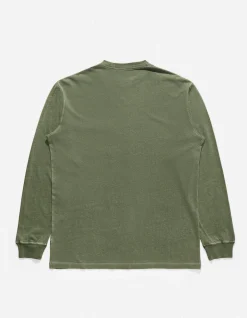 Long Sleeve T-Shirts*Maharishi 8010 Hemp Organic L/S Pocket T-Shirt Olive Og-107F