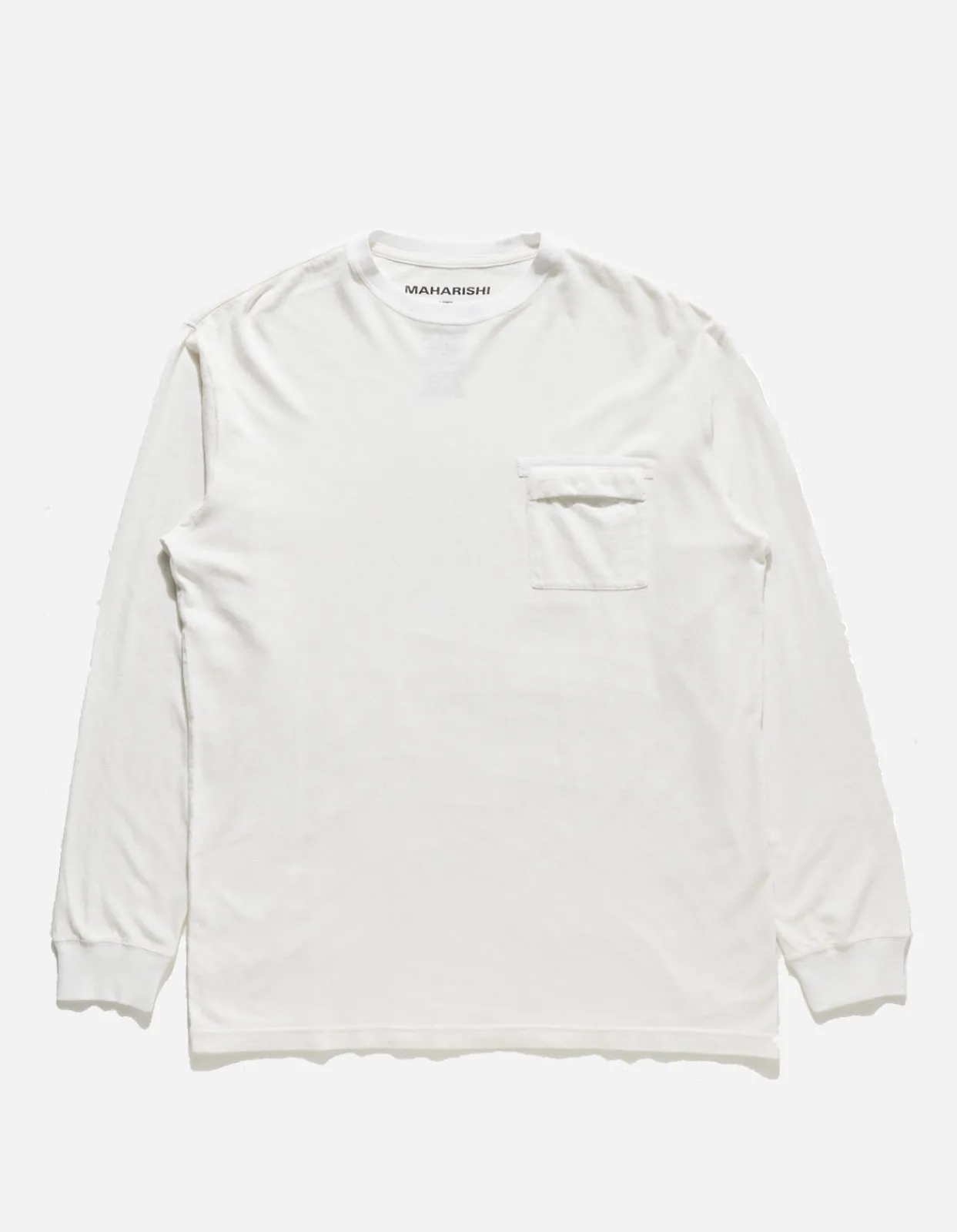 Long Sleeve T-Shirts*Maharishi 8010 Hemp Organic L/S Pocket T-Shirt White