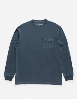 Long Sleeve T-Shirts*Maharishi 8010 Hemp Organic L/S Pocket T-Shirt Navy