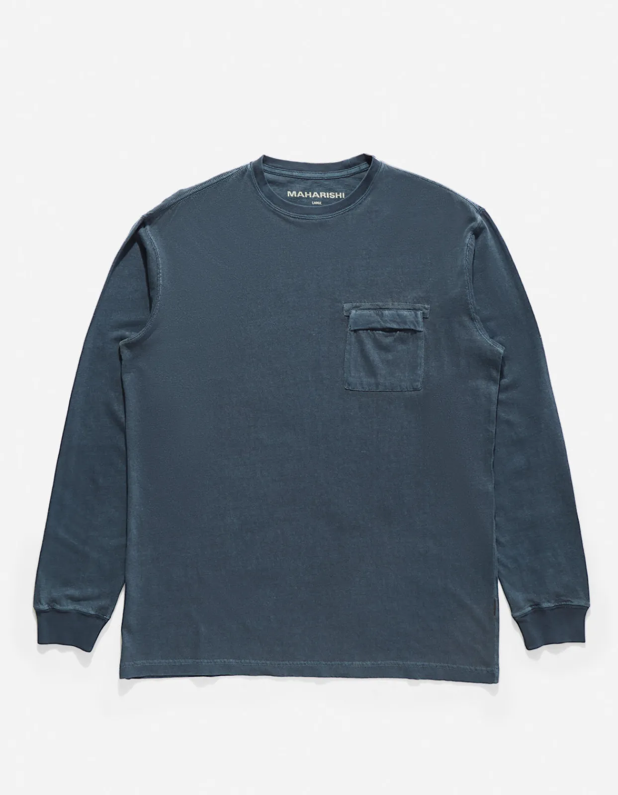 Long Sleeve T-Shirts*Maharishi 8010 Hemp Organic L/S Pocket T-Shirt Navy