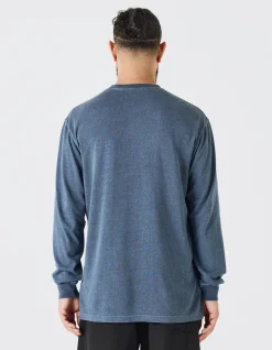 Long Sleeve T-Shirts*Maharishi 8010 Hemp Organic L/S Pocket T-Shirt Navy