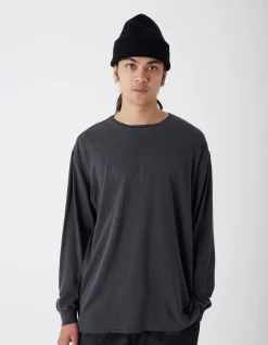 Long Sleeve T-Shirts*Maharishi 4030 Hemp Organic L/S T-Shirt Black Blk-108F