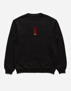Crew Sweats*Maharishi 1084 Hikeshi Embroidered Crew Sweat Black