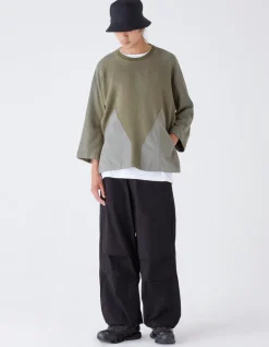 Crew Sweats*Maharishi 4056 Kimono-Cut Hemp Cordura® Crew Sweat Olive Og-107F