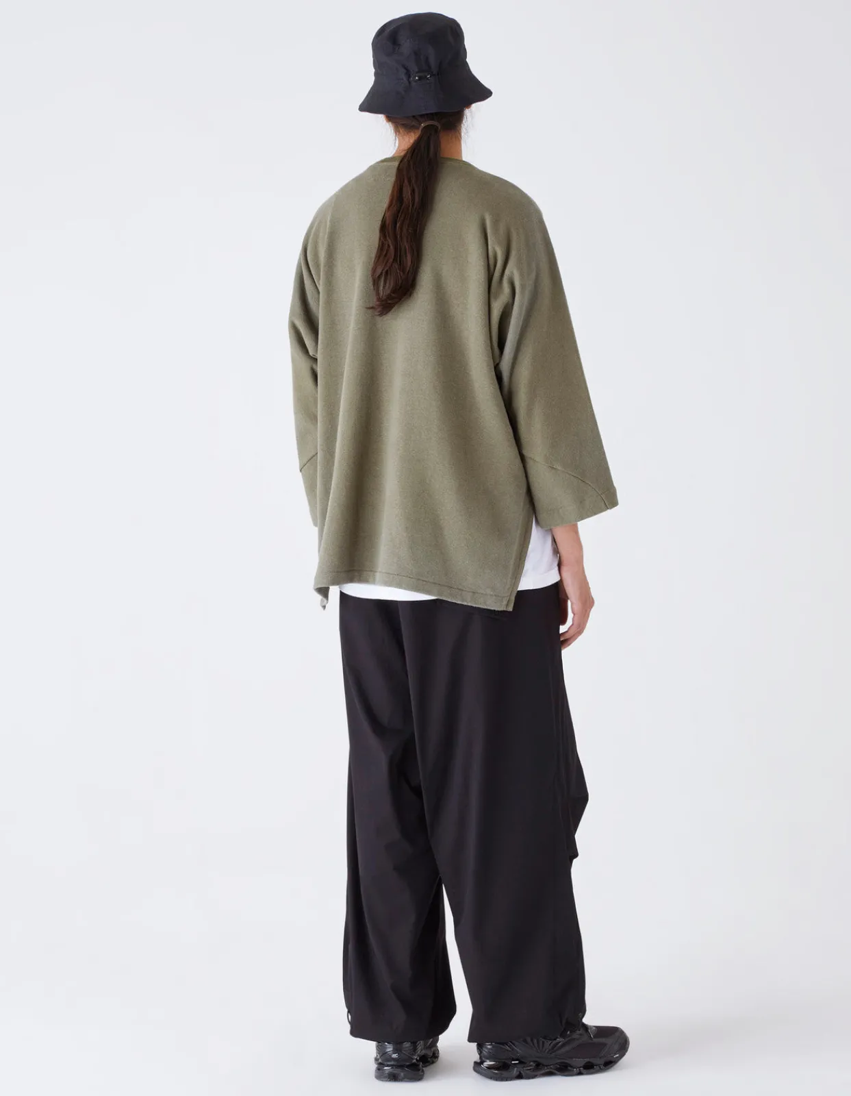 Crew Sweats*Maharishi 4056 Kimono-Cut Hemp Cordura® Crew Sweat Olive Og-107F