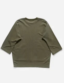 Crew Sweats*Maharishi 4056 Kimono-Cut Hemp Cordura® Crew Sweat Olive Og-107F