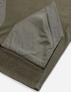 Crew Sweats*Maharishi 4056 Kimono-Cut Hemp Cordura® Crew Sweat Olive Og-107F