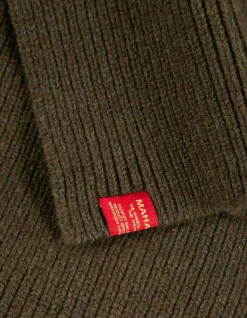 Hats And Scarves*Maharishi 9278 Knitted Miltype Scarf · Geelong Wool Mil Olive