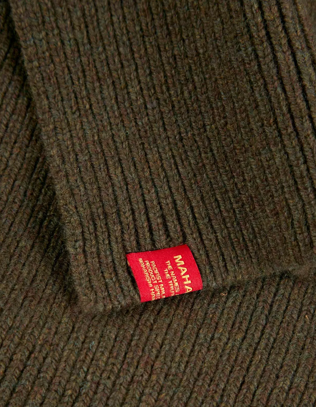 Hats And Scarves*Maharishi 9278 Knitted Miltype Scarf · Geelong Wool Mil Olive