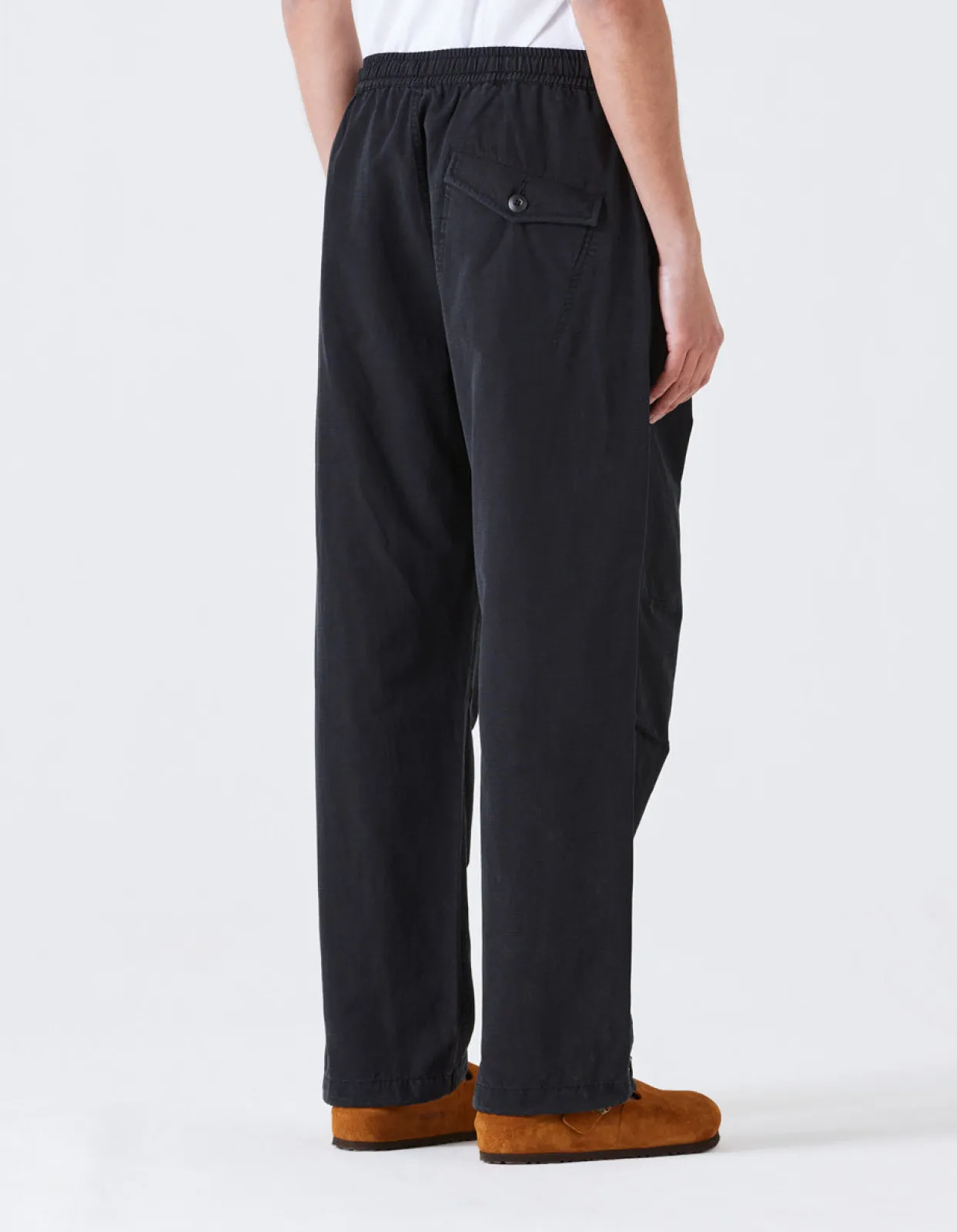 Track Pants*Maharishi 4301 Maha Loose Asym Track Pants Black