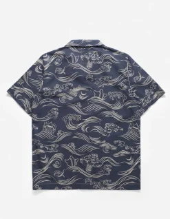 Shirts*Maharishi 4263 Maha Songkran Summer Shirt Navy