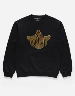 Crew Sweats*Maharishi 1026 Maha Temple Crew Sweat Black