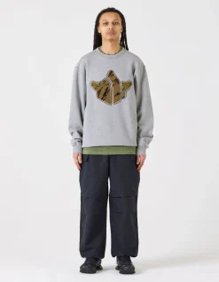 Crew Sweats*Maharishi 1026 Maha Temple Crew Sweat Grey Marl