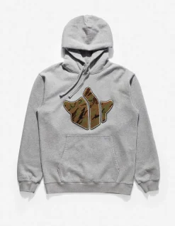Hooded Sweats*Maharishi 1025 Maha Temple Hooded Sweat Grey Marl