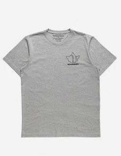 Short Sleeve T-Shirts*Maharishi 1028 Maha Temple T-Shirt Grey Marl