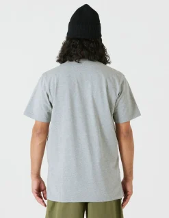 Short Sleeve T-Shirts*Maharishi 1028 Maha Temple T-Shirt Grey Marl