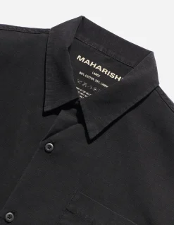 Shirts*Maharishi 4325 Camp Collar Shirt Black