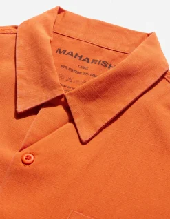 Shirts*Maharishi 4325 Camp Collar Shirt Rust
