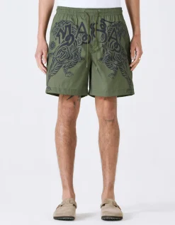 Swim Shorts*Maharishi 1020 Muay Thai Swim Shorts Olive
