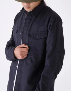 Shirts*Maharishi 7028 Miltype Custom Shirt Navy