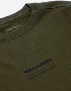 Crew Sweats*Maharishi 7011 Miltype Embroidered Crew Sweat · Organic Cotton Mil Olive