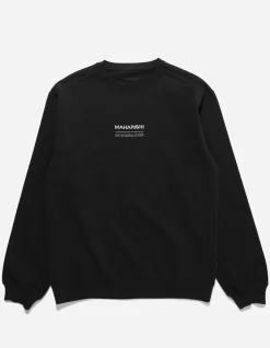 Crew Sweats*Maharishi 7011 Miltype Embroidered Crew Sweat · Organic Cotton Black