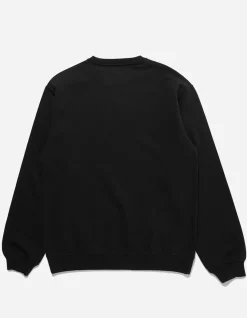 Crew Sweats*Maharishi 7011 Miltype Embroidered Crew Sweat · Organic Cotton Black