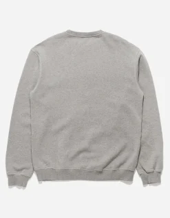 Crew Sweats*Maharishi 7011 Miltype Embroidered Crew Sweat · Organic Cotton Grey Marl