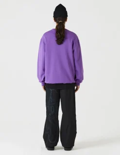 Crew Sweats*Maharishi 7011 Miltype Embroidered Crew Sweat Purple Haze
