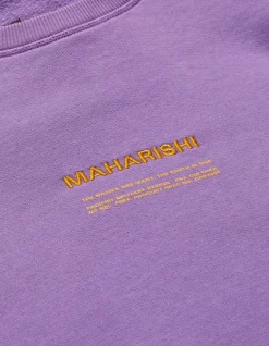 Crew Sweats*Maharishi 7011 Miltype Embroidered Crew Sweat Purple Haze