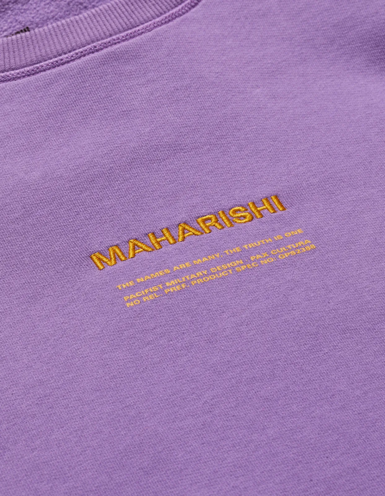 Crew Sweats*Maharishi 7011 Miltype Embroidered Crew Sweat Purple Haze
